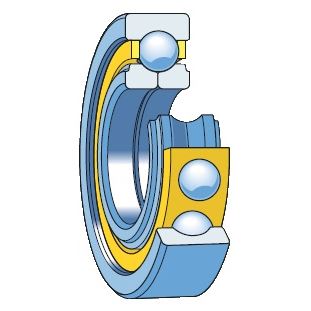QJ 308 N2MA/C2L - kuličkové ložisko jednořadé se čtyřbodovým stykem