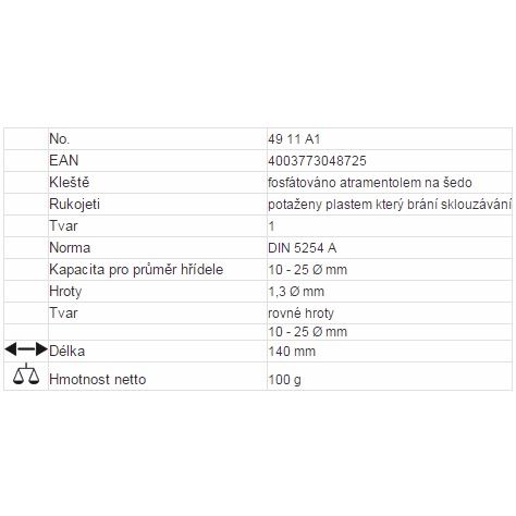 Kleště tř.vnější 10-25 4911A1