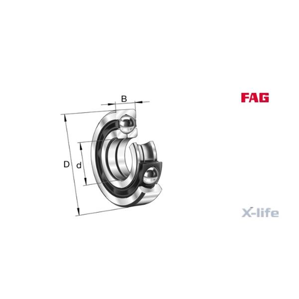 QJ 211-XL-TVP - kuličkové ložisko jednořadé se čtyřbodovým stykem